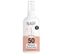 Naïf Protector Solar Mineral en Spray para Bebés y Niños - FPS 50, fragancia suave, sin octocrileno, protección UVA/UVB, resistente al agua, dermatológicamente probado, sin microplásticos - 100 ml
