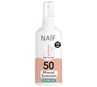 Naïf - Spray protector solar mineral - Bebé y niño - 0% perfume - FPS 50 - Spray sin octocrileno - Protección UVA y UVB - Resistente al agua - Dermatológicamente probado - Sin microplásticos - 100 ml