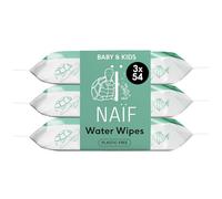 Naïf - Toallitas húmedas sin plástico - 162 toallitas (3 x 54 toallitas) - limpia y protege el cuerpo y la cara del bebé - 99% agua - 0% perfume y alcohol