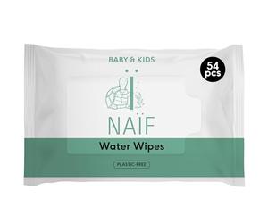 Naïf - Toallitas húmedas sin plástico -54 toallitas (1 x 54 toallitas) - limpia y protege el cuerpo y la cara del bebé - 99% agua - 0% perfume y alcohol