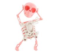 NAIHOD 1 paquete de juguete de esqueleto bailarín, divertido juguete de cuerda de esqueleto oscilante 3D, juguete de cuerda de esqueleto de resorte para decoración de escritorio y alivio del estrés