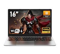 NAIKLULU 16 Pulgadas Gamer Pc Portatil R7 5825U Procesador (2.0 to 4.5Ghz), 32GB RAM 1TB SSD Gaming Ordenador Portatil Laptop 2025, Teclado Retroiluminado/Desbloqueo por Huella/51.97Wh/Tipo-C