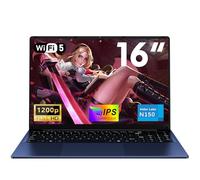 NAIKLULU 16 Pulgadas Portatil Computadora, Processor N150 (1,2 a 3,6GHz) RAM 16GB SSD 512GB 13th Gen Twin Lake Ordenador Pc Portatil Laptop 2025, Teclado Retroiluminado/6000Mah/Webcam
