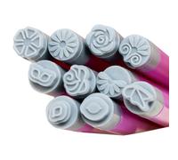 Nail A-rt Stamp Pen, 10 patrones de flores y mariposas, juego de sellos para uñas, herramienta de estampado de uñas, manicura, herramientas de diseño de uñas, tablero de sellos para el hogar, salón