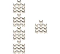 Nail accessories,50 Pcs Butterfly Nail Decoration Butterflies for Nails Nail Charm Metal Trim Rhinestone for Nails Nail Art Charm Nail Gems White