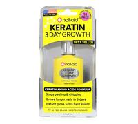 Nail-Aid Keratin Tratamiento y fortalecedor de uas para crecimiento de 3 das, transparente, 0,55 onzas lquidas