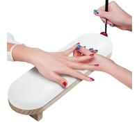 Nail Arm Rest For Nail Tech 39 x 11,5 cm - Professional PU Leather Manicure Hand Rest With Wood Base | Ergonomic Stand Hand Pillow For Salon & Home DIY Waterproof & Non-Slip Wrist Support