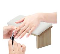 Nail Arm Rest,pu Leather Wooden Manicure Hand Rest In Bevel Design | Art Accessories, Comfortable Sturdy Multifunctional Stand for Home