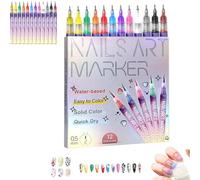 Nail Art Markers for Gel Nails, 12 Colors Nail Art Pens Set, for ArtDrawing Painting Point Dotting Manicure Tools(1set) (1sets)