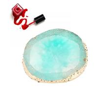 Nail Art Palette, Resina Nail Art Palette Paint Drawing Color Dish Golden Edge Manicure Nail DIY Tool, para aplicar Esmalte de uñas(05)