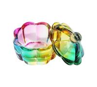 Nail Art - Plato de cristal acrílico para uñas, cuenco de cristal para líquidos, herramienta de diseño de taza de líquidos, polvo Dappen en forma de corazón, taza de cristal para salón de belleza