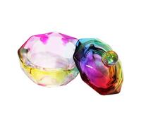 Nail Art - Plato de cristal acrílico para uñas, cuenco de cristal para líquidos, herramienta de diseño de taza de uñas, cuenco de uñas acrílico