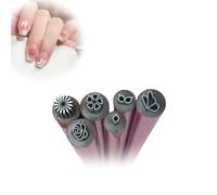 Nail Art Stamp Pen Set,Flower Nail Stamp Pen Tools,Nail Stamp Pen DIY Nail Art Tools,Stamp Nail Art Stamper Pen Tool,Easy to Use for Professional and Home Nail Art for Women and Girls (6PCS)