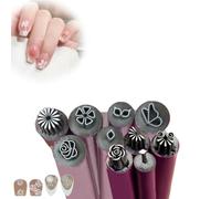 Nail Art Stamp Pen Set,Flower Nail Stamp Pen Tools,Nail Stamp Pen DIY Nail Art Tools,Stamp Nail Art Stamper Pen Tool,Easy to Use for Professional and Home Nail Art for Women and Girls (10PCS)