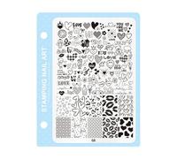 Nail Art Stamp - Placa de estampación profesional con 10 patrones para cambiar rápidamente el diseño