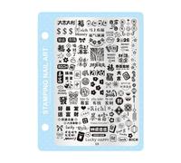 Nail Art Stamp - Placa de estampación profesional con 10 patrones para cambiar rápidamente el diseño