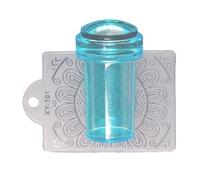 Nail Art Stamper - Sello de silicona transparente con raspador para decoración de uñas, cuerpo transparente visible, no se pierde, kit de sellos de uñas francesas