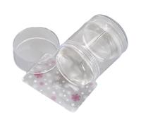 Nail Art Stamper - Sello de silicona transparente con raspador para decoración de uñas, cuerpo transparente visible, no se pierde, herramienta de uñas de punta francesa