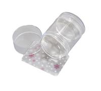 Nail Art Stamper - Sello de silicona transparente con raspador para decoración de uñas, cuerpo transparente visible, no se pierde, kit de estampado de uñas