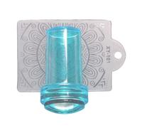 Nail Art Stamper - Sello de silicona transparente con raspador para decoración de uñas, cuerpo transparente visible, no se pierde, herramienta de uñas de punta francesa