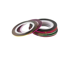 Nail Art Striping Tape Line Decor Pack de 10 rollos de Easy-Go Mixed Colours Rolls Striping Tape Práctico y PopularPráctico y atractivo