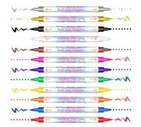 Nail Arts Pen - 12 Color Waterproof Markers, Double Ended Drawing Pen, Precision Tip Nail Decoration Tool | Creative Manicure Design Kit, Salon Style Beauty Accessory For Traveling Business Trip