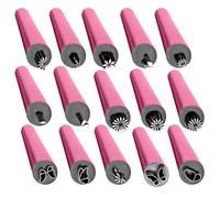 Nail Arts Stamper - 15X Stamping Brushes, Unique Pattern Kit, False Nail Equipment | Professional Printer Collection, Compact Craft Accessory Decoration Manicure Pedicure Tool for Design