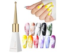 Nail Blooming Gel, Manicure Art Polish, 1.0x5.1in Compact Styling Liquid, Easy Spread Formula, Authentic Beauty Supply for Women Girls Beginners Home Travel Daily Use