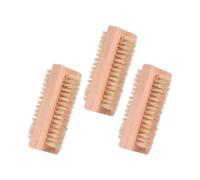 Nail Brush, 3 Pieces Wooden Nail Brush, Manual Bristle Cleaning Tool, Hand and Foot Nail Cleaning Brush, Hand Washing Brush