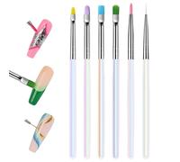 Nail Brush Set, Nail Liner Brush, Dotting Stamping Painting Tool, Small Liners Applicator 5.09 Inches for Gel Polish for Both Beginners and Professionals