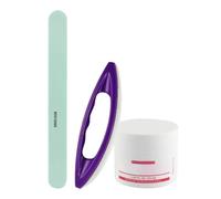 Nail Buffer And Shine Kit - Professional Buffing Cream, 1 Piece Buffer For Natural Nails, High Gloss Wax Paste With Soft Block, Manicure Gear, Pedicure Set For Salons And Home Beginners