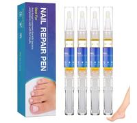 Nail Care Pen, 4-Piece Toenail Repair and Strengthener Set, Nail Applicator for Post Manicure Support, Daily Health for Women Adults Salon Travel Beauty Routine Use 12.5x1.2x1.2cm