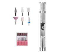 Nail Care Set Electrical - Wireless Nail Miller, 3 velocidades de movimiento córneal, herramienta de pedicura en la manicura de batería para uñas duras de uñas duras Finnernails | Salón en casa p