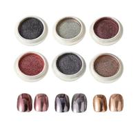 Nail Chrome Powder Set, cromo para uñas - Girls Mirror Effect Fingernail Pigment - Polvo de pintura de uñas brillante para festival, citas, maquillaje, Halloween