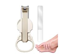 Nail Clippers, Professional Fingernail Cutter, 3.66x1.46 Inches Violin Shape Trimmer, Multifunctional Tool with Bottle Opener for Daily Hand Foot Care in Home Outdoor Salon Women and Camping Use
