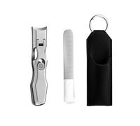 Nail Clippers with Overall Stainless Steel, Splash-Proof, 180° Wide Bevel Bite, Nail Clippers with Safety Lock for Thick Nails, Suitable for Thick Nails (White)
