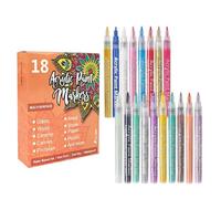 Nail Coloring Pen, 18-Color Fine Tip Long Lasting Painting Pen, Dotting Liner Brush | Professional Tool, Smooth Drawing Accessory, Creative Design Kit for Salon Home Party Girls Women Teens H