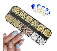Nail Design Decor | 3D Glitter Sequins Nail Decors Set - 1 Professional Rhinestone Manicure Accessories For Women Girls Daily Festival Party Beginner Wedding Travel