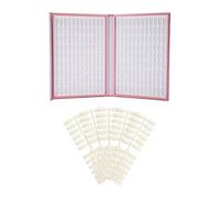 Nail Display Book, Nail Color Chart Display, Showing Professional 216 Colors, Cardboard, ABS Material, Portable Charts for Practice, Girls Styling Stations, Art and Women Salon Storage, 29x21.5cm