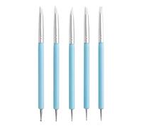 Nail Dotting Tool, 5 Pieces Double Tipped Nail Pen, Silicone Clay Sculpting Tools, Pottery Polish, Decoration Accessories, Point Drill Pen, Precision Design, Art Crafts, DI Y