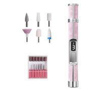Nail Drill - 3 Speed Electric Manicure File Recargable portátil Tool for Pulishing Fingernails, remover Thick Toenails and Calluses with Low Noise Design, Professional Pedicure Kit for Home Salon