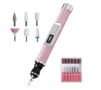 Nail Drill, 3 Speed Rechargeable Nail File for Salon Use, 6.3x0.79 Inches Portable Manicure Pedicure Tool with Foot Callus Remover Function, Electric Polishing Drills for Women Men Beginners Travel