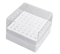Nail Drill bit Box - Storage Case for Manicure Organization | Container with Secure Slots Design, Portable Holder Solution for Electric File Accessories Salon Home Use 3.23x2.36in
