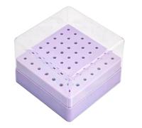 Nail Drill Grinding Bit Holder - Dust Proof 49 Hole Storage Box | Compact PVC Container Organizer for Nail Tools Display, Beginner Enthusiast Family Friends Personal Commercial Home Salon