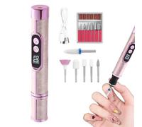 Nail Drill Machine - Rechargeable Digital Display Manicure Tool for Nail Care | High Speed Adjustable Control with Quiet Operations, Portable Electric File for Shaping Polishing Buffing Home Salon