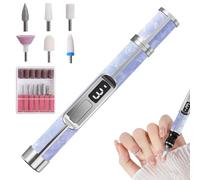 Nail Drill - Polishing File for Smooth Finishing, Thick Control with Callus Removal Function, Electric Trimmer for Salon Home Outdoor Use, ABS Material Pink, 6.2x1.1 Inches