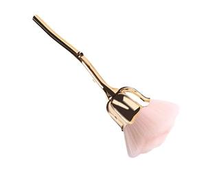 Nail Duster Brush, Rose Powder Cosmetic, Dust Remover Cleaning Tool with Sturdy Formula, Beauty Care System with Smart Design, Smooth Radiant Finish Aid, Essential Companion for Women Girls