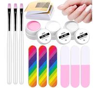 Nail Extension Gel - Nail Brush, Gel Nails Extension Forms, Led Curing File Included Long Lasting | Gels For Extensions For Women Mother Girlfriend Professionals Home Salon Studio