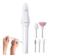Nail File Electric Drill - Professional Cordless Nail Drill Machine | Manicure Pedicure Kit With 5 Grinding Heads | Hand Foot Care Tool For Polishing Grinding Trimming, Portable AA Battery Powered