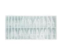 Nail Forms, 150 Pieces Drop Shape Manicure Full Cover Tips, Clear Reusable Nail Forms for Women, Home, Salon, Travel, Party, Spa, Studio
